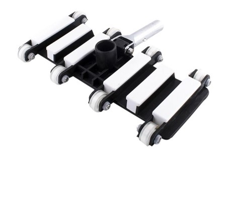 Carro Aspirador 8 Ruedas De Lujo Color Negro Mango Metálico Llantas En Silicona